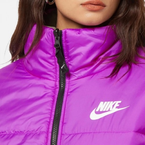 Nike SPORTSWEAR THERMA-FIT REPEL REVERSIBLE JACKET DQ6864-551 VIVID PURPLE/OLIVE - Picture 2 of 8